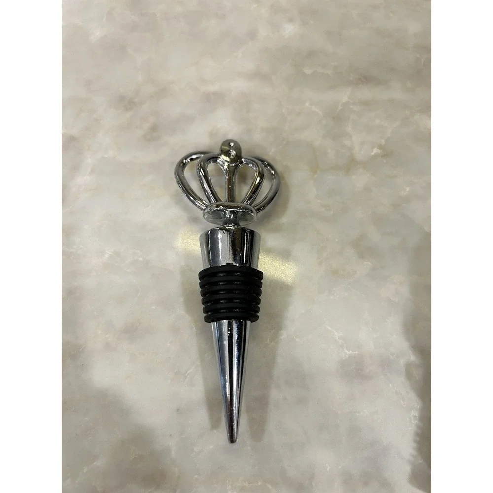 Lot of 4 Novelty Animal Bottle Stoppers, Cork Glass Metal, Reusable